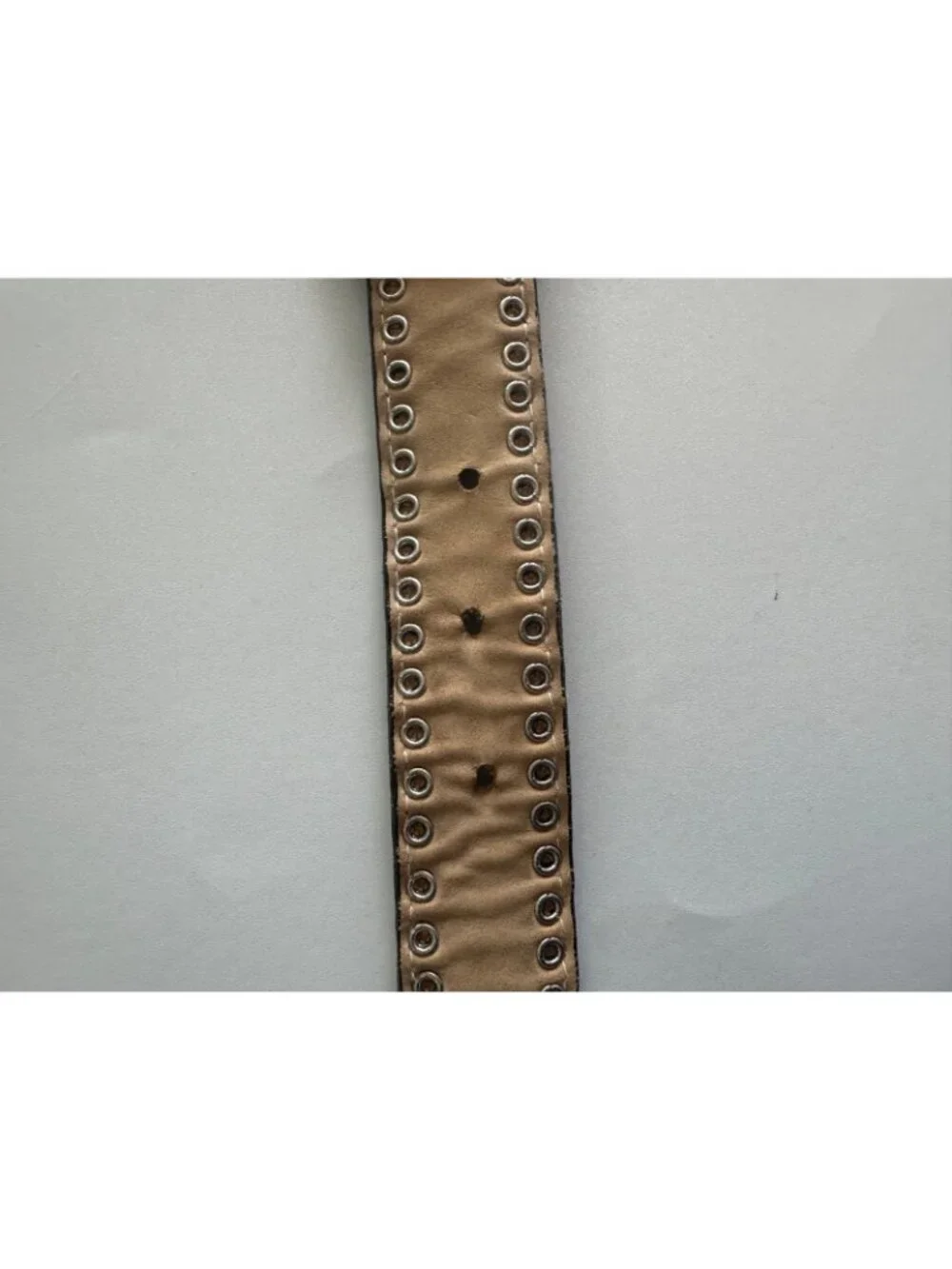 VTG CONCHO WESTERN BELT Brown Leather Chain Mesh RODEO COWGIRL EQUESTRIAN